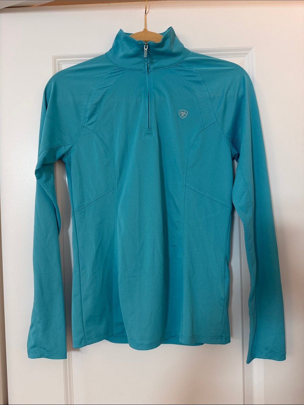 Ariat Teal Quarter-Zip Performance Top